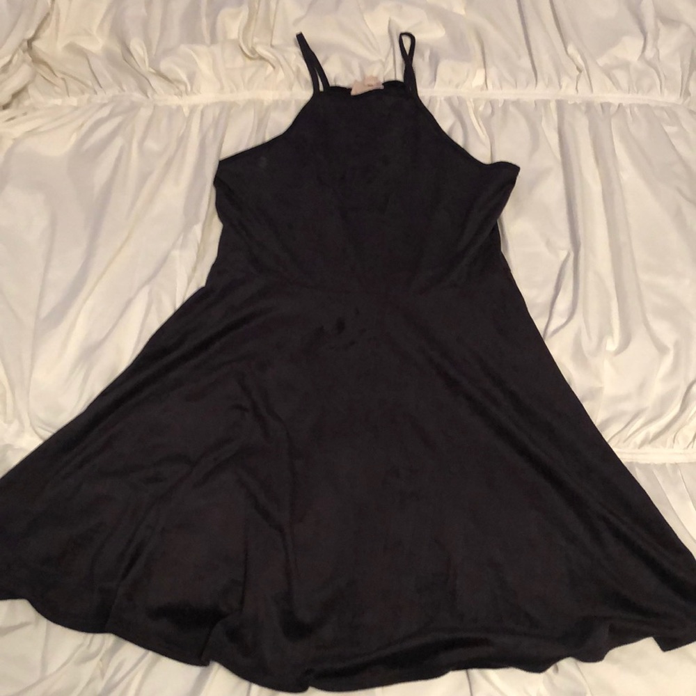 Black velvet dress